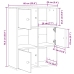 Estantería de madera de ingeniería blanca 60x24x76,5 cm