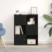 Librería de madera contrachapada roble negro 60x24x76,5 cm