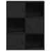 Librería de madera contrachapada roble negro 60x24x76,5 cm