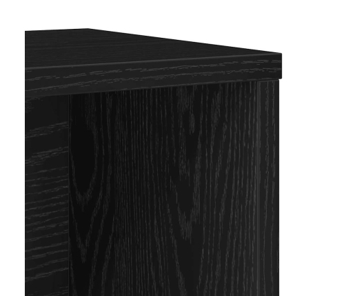 Librería de madera contrachapada roble negro 60x24x76,5 cm