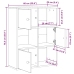 Estantería madera de ingeniería marrón roble 60x24x76,5 cm