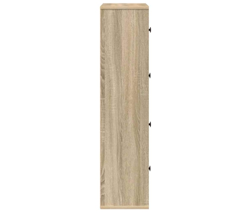 Estantería de madera de ingeniería roble sonoma 60x24x101,5 cm