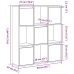 Estantería de madera de ingeniería roble sonoma 89x24x101,5 cm
