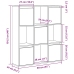 Estantería madera de ingeniería roble ahumado 89x24x101,5 cm