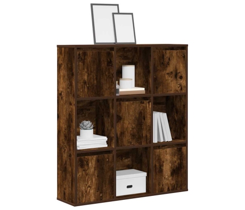 Estantería madera de ingeniería roble ahumado 89x24x101,5 cm