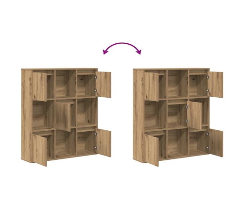 Estantería de madera de ingeniería roble artisan 89x24x101,5 cm