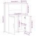 Estantería de madera de ingeniería blanca 60x24x85 cm