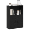 Librería de madera contrachapada roble negro 60x24x85 cm