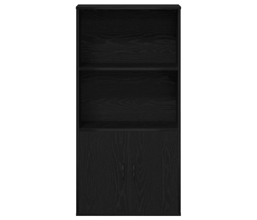 Estantería de madera de ingeniería roble negro 60x24x120 cm