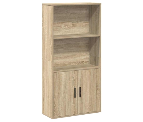 Estantería de madera de ingeniería roble sonoma 60x24x120 cm