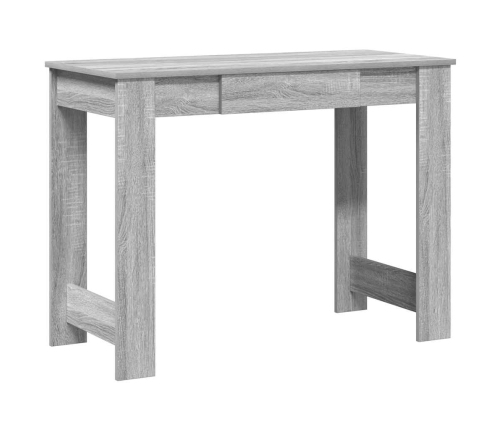 Escritorio de madera contrachapada gris sonoma 100x45x75 cm