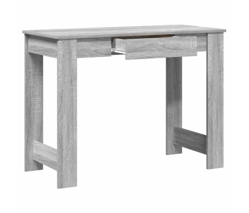 Escritorio de madera contrachapada gris sonoma 100x45x75 cm