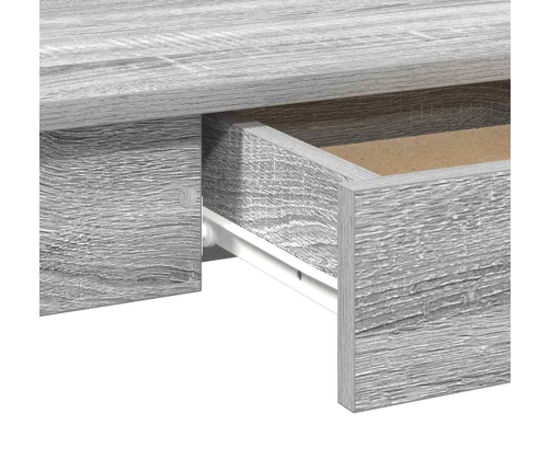 Escritorio de madera contrachapada gris sonoma 100x45x75 cm