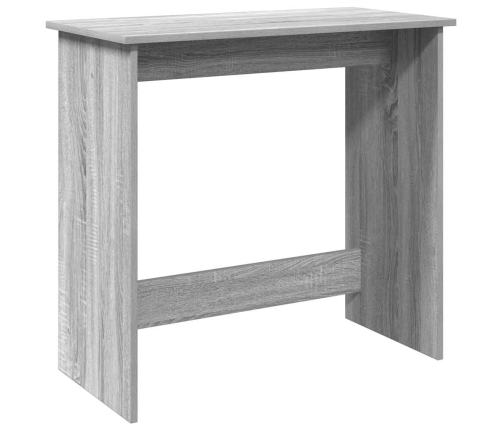 Escritorio de madera contrachapada gris Sonoma 80x40x75 cm