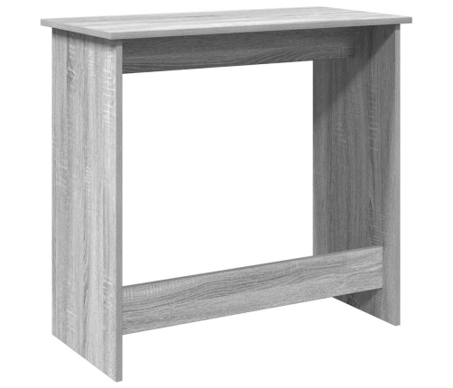 Escritorio de madera contrachapada gris Sonoma 80x40x75 cm