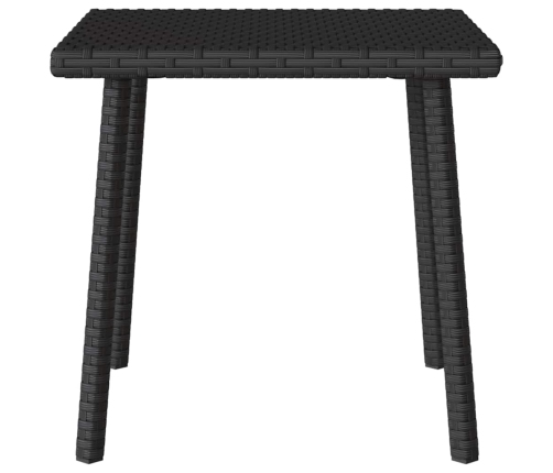 Mesa centro jardín rectangular negra 40x40x37cm ratán sintético