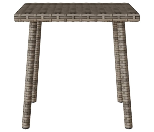 Mesa centro jardín rectangular gris 40x40x37cm ratán sintético