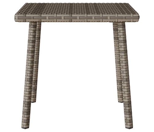 Mesa centro jardín rectangular gris 40x40x37cm ratán sintético