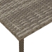 Mesa centro jardín rectangular gris 40x40x37cm ratán sintético