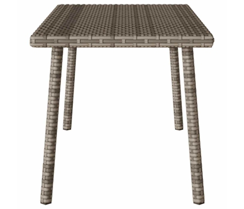 Mesa centro jardín rectangular gris 80x40x37cm ratán sintético