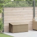 Caja de almacenaje jardín ratán sintético beige 110x50x58 cm