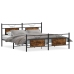 Estructura de cama sin colchón metal roble ahumado 183x213 cm