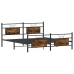 Estructura de cama sin colchón metal roble ahumado 183x213 cm