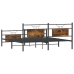 Estructura de cama sin colchón metal roble ahumado 183x213 cm