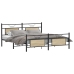 Estructura de cama sin colchón metal roble Sonoma 183x213 cm