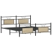 Estructura de cama sin colchón metal roble Sonoma 183x213 cm