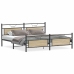 Estructura de cama sin colchón metal roble Sonoma 193x203 cm