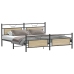 Estructura de cama sin colchón metal roble Sonoma 193x203 cm