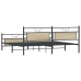 Estructura de cama sin colchón metal roble Sonoma 193x203 cm