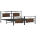 Estructura de cama sin colchón metal roble marrón 183x213 cm