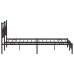 Estructura de cama sin colchón metal roble ahumado 193x203 cm