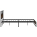 Estructura de cama sin colchón metal roble ahumado 183x213 cm