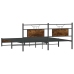 Estructura de cama sin colchón metal roble ahumado 183x213 cm