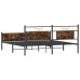 Estructura de cama sin colchón metal roble ahumado 183x213 cm