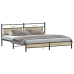 Estructura de cama sin colchón metal roble Sonoma 193x203 cm