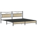 Estructura de cama sin colchón metal roble Sonoma 193x203 cm