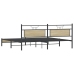 Estructura de cama sin colchón metal roble Sonoma 193x203 cm