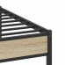 Estructura de cama sin colchón metal roble Sonoma 193x203 cm