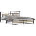 Estructura de cama sin colchón metal roble Sonoma 183x213 cm