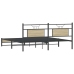 Estructura de cama sin colchón metal roble Sonoma 183x213 cm