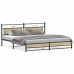 Estructura de cama sin colchón metal roble Sonoma 193x203 cm