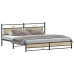 Estructura de cama sin colchón metal roble Sonoma 193x203 cm