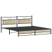 Estructura de cama sin colchón metal roble Sonoma 193x203 cm