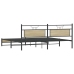 Estructura de cama sin colchón metal roble Sonoma 193x203 cm