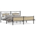 Estructura de cama sin colchón metal roble Sonoma 183x213 cm