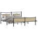 Estructura de cama sin colchón metal roble Sonoma 183x213 cm